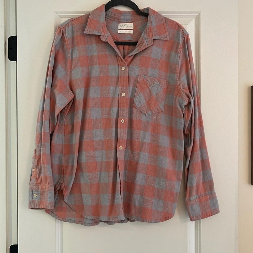J Crew flannel top